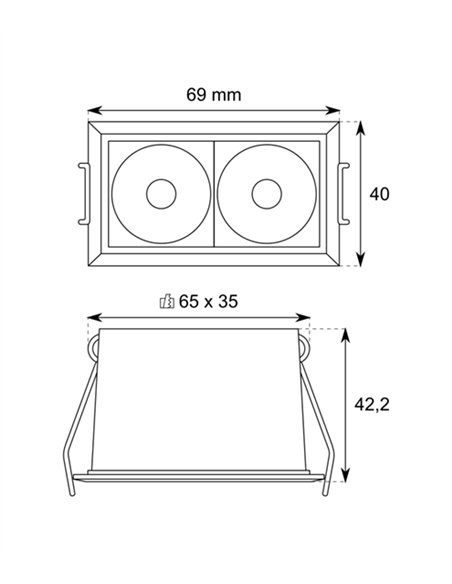 Dot recessed spotlight - Conalux - Square LED ceiling light Dot recessed spotlight - Conalux - Square LED ceiling light