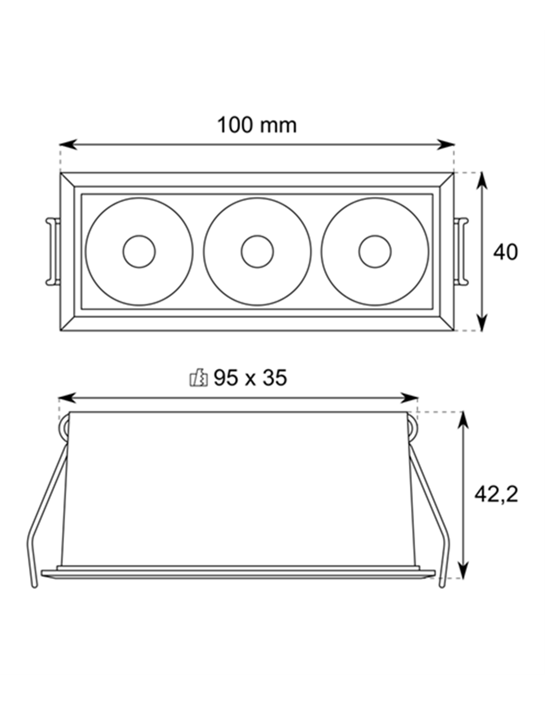 Dot recessed spotlight - Conalux - Square LED ceiling light Dot recessed spotlight - Conalux - Square LED ceiling light