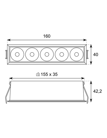 Dot recessed spotlight - Conalux - Square LED ceiling light Dot recessed spotlight - Conalux - Square LED ceiling light