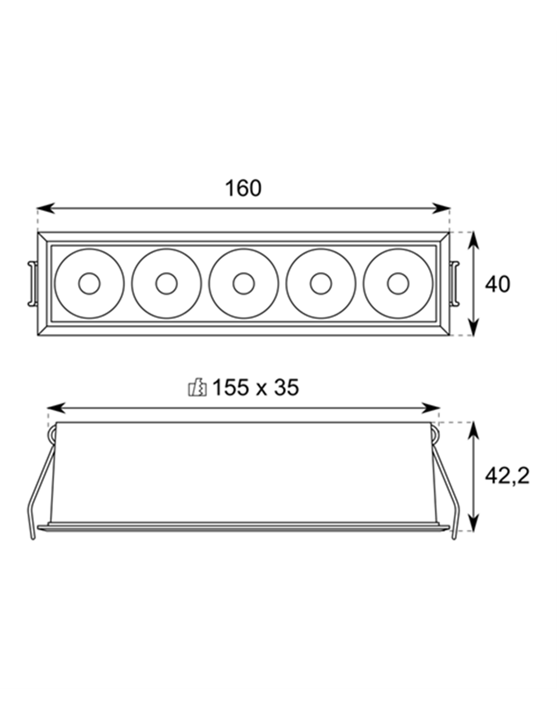 Dot recessed spotlight - Conalux - Square LED ceiling light Dot recessed spotlight - Conalux - Square LED ceiling light