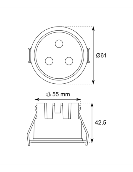 Dot R recessed ceiling spotlight - Conalux - Round LED lamp 8W Dot R recessed ceiling spotlight - Conalux - Round LED lamp 8W