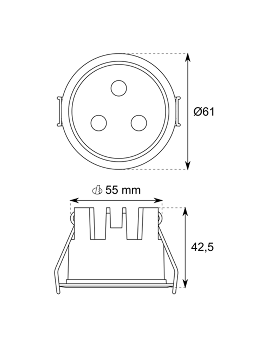 Dot R recessed ceiling spotlight - Conalux - Round LED lamp 8W Dot R recessed ceiling spotlight - Conalux - Round LED lamp 8W