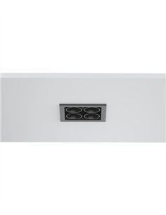 Hera Q1 recessed ceiling light - Conalux - Black square design, 4 spotlights 2