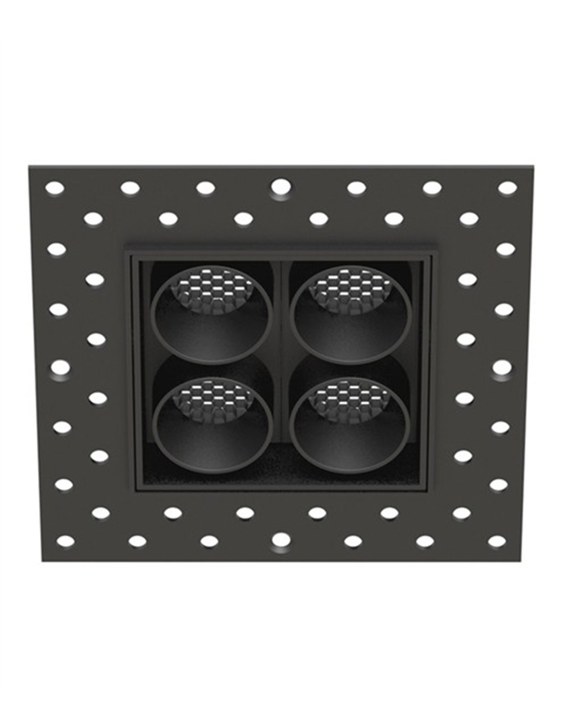 Hera QEP recessed ceiling light - Conalux - Black square design with 4 spotlights Hera QEP recessed ceiling light - Conalux - Black square design with 4 spotlights