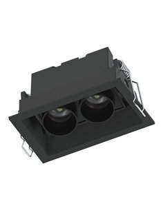 Hera S2 recessed spotlight - Conalux - Black adjustable lamp with 2 lights