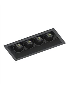 Hera S3-4 recessed ceiling light - Conalux - Rectangular adjustable spotlight, black finish 2