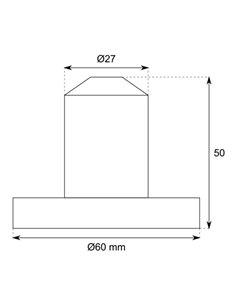 Cosmos wall/surface mounting base - Conalux - Sandblasted white 2