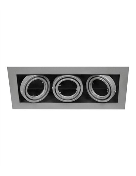 3010 recessed ceiling light - Conalux - Linear downlight with 3 or 4 adjustable spotlights