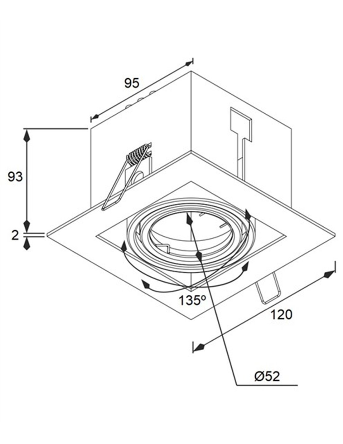 3008 recessed ceiling spotlight - Conalux - Adjustable gimbal spotlight 3008 recessed ceiling spotlight - Conalux - Adjustable gimbal spotlight
