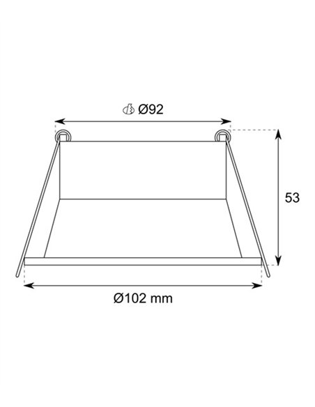 600 recessed lamp - Conalux - Round downlight 10.2 cm