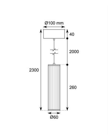 Model C1 pendant light - Conalux - Glass tubular lamp Model C1 pendant light - Conalux - Glass tubular lamp