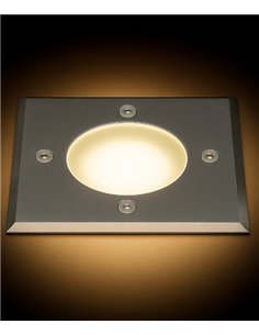 Cracov recessed ground spotlight - Conalux - Square outdoor lamp