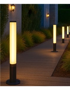 Ártica outdoor bollard - Conalux - Black garden post lamp