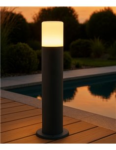 Palma Pir outdoor bollard - Conalux - Bollard lamp with motion sensor, anthracite