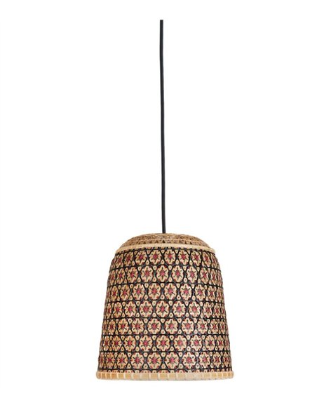 Pikul Single L pendant light - PET Lamp - Large recycled fibre shade with handmade design