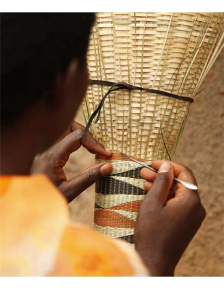 Ibisi Medium pendant light - PET Lamp - Handmade bamboo natural fibre shade