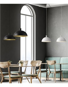 Tiga ceiling pendant light - ACB - Semi-spherical shade in 2 sizes