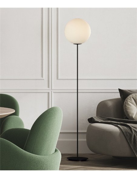 Parma floor lamp - ACB - Ball light in antique gold, Height: 150 cm