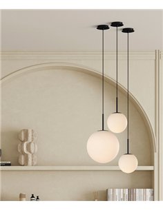 Parma pendant light - ACB - Ball light in antique gold finish, Available in 2 sizes