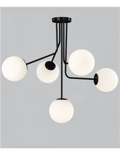 Parma pendant light - ACB - Ball lamp with 5 lights, Old gold metal 2