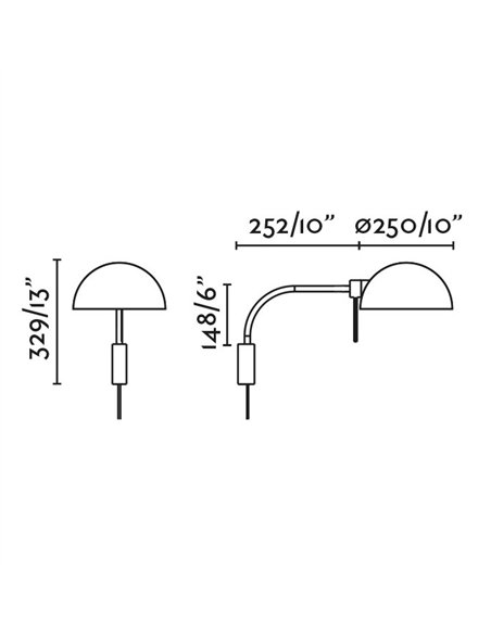 Dominica wall light - Faro - Long arm lamp with adjustable shade