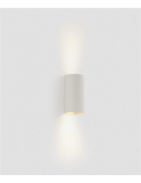 Sole wall light - Faro - Dual lighting with ribbed shade
