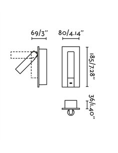 Gabo wall light - Faro - Reading lamp with USB