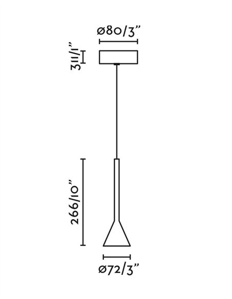 Anna pendant light - Faro - Minimalist design with conical shade