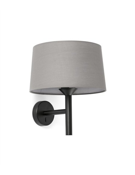 Windsor wall light - Faro - Grey shade, ambient light