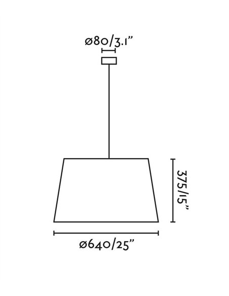 Windsor pendant lamp - Faro - Elegant grey lamp