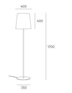 Naaf floor lamp - Massmi - Translucent cotton shade 2