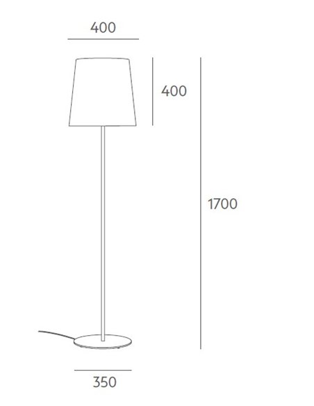 Naaf floor lamp - Massmi - Translucent cotton shade