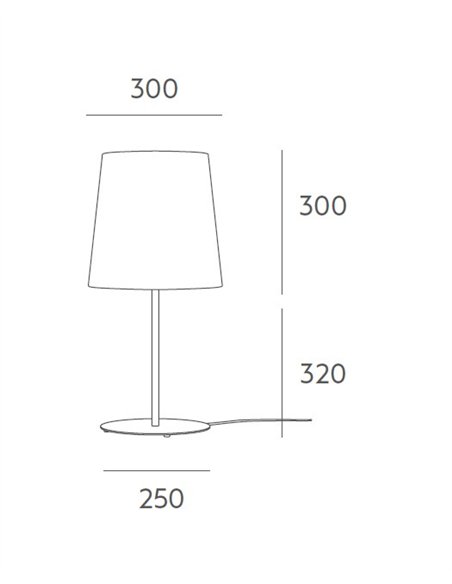 Sorrento table lamp - Massmi - Natural linen shade, 2 sizes