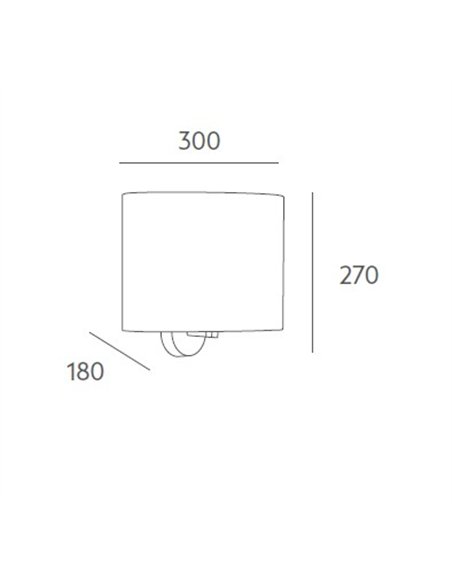 Sorrento wall light - Massmi - Natural linen shade