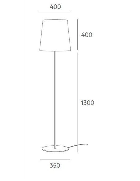 Sorrento floor lamp - Massmi - Natural linen shade