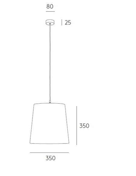 Sorrento pendant light - Massmi - Natural linen shade