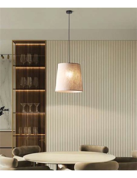 Sorrento pendant light - Massmi - Natural linen shade