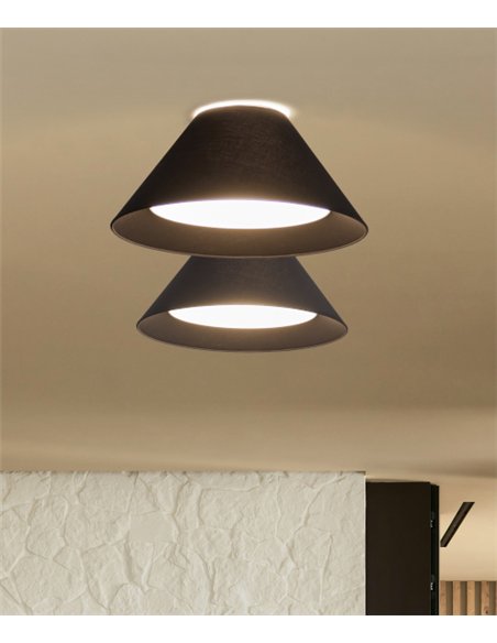Conic ceiling light - Massmi - Conical translucent cotton lamp
