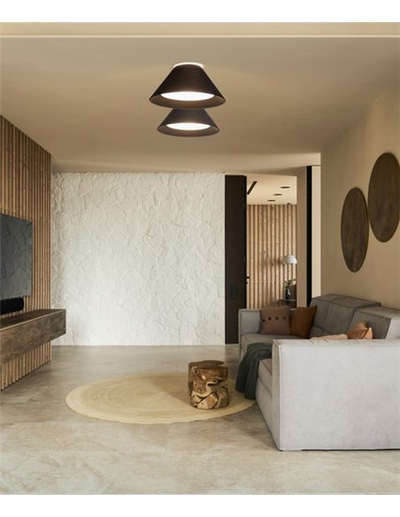 Conic ceiling light - Massmi - Conical translucent cotton lamp