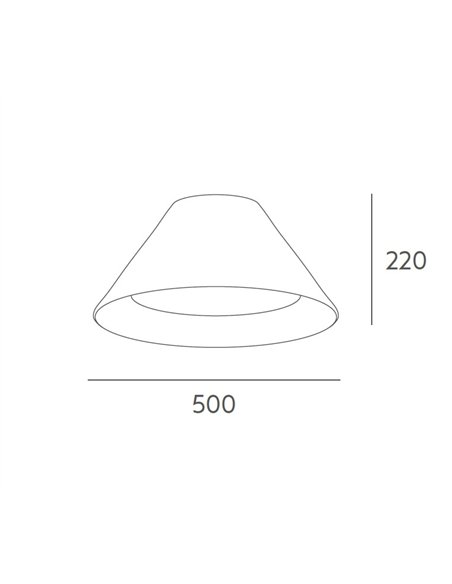 Conic ceiling light - Massmi - Conical translucent cotton lamp