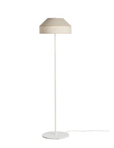 Rizzo floor lamp - Massmi - White lamp with natural linen shade