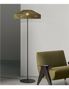 Olivia floor lamp - Massmi - Woven rope shade, available in 2 sizes