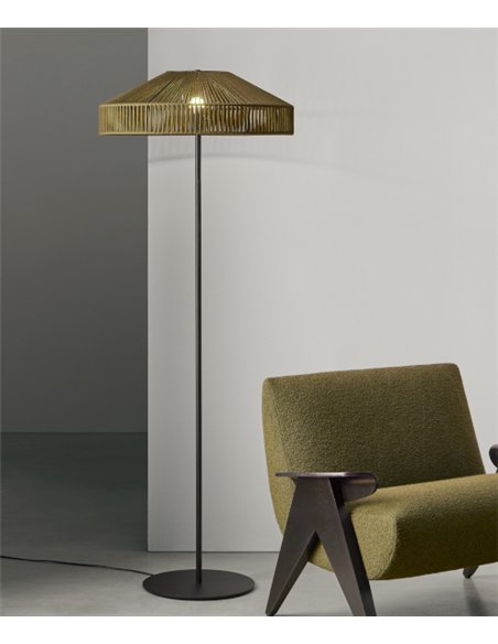 Olivia floor lamp - Massmi - Woven rope shade, available in 2 sizes