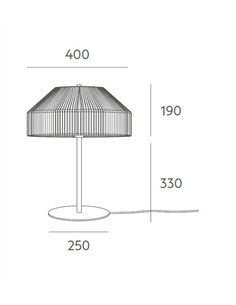 Olivia table lamp - Massmi - Decorative lamp with woven rope shade