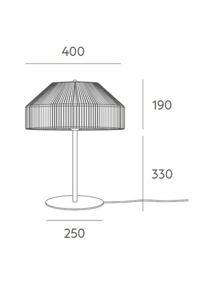 Olivia table lamp - Massmi - Decorative lamp with woven rope shade
