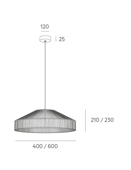 Olivia pendant light - Massmi - Decorative lamp with woven rope shade