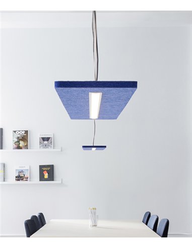 Lamuda pendant light - Massmi - Linear acoustic lamp with PET shade