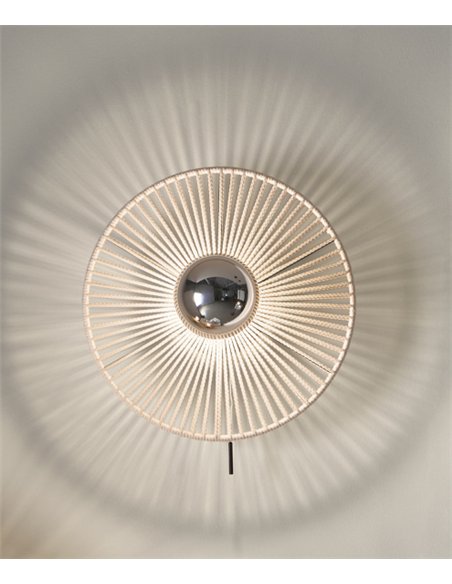 Disk wall light - Massmi - Woven rope wall light