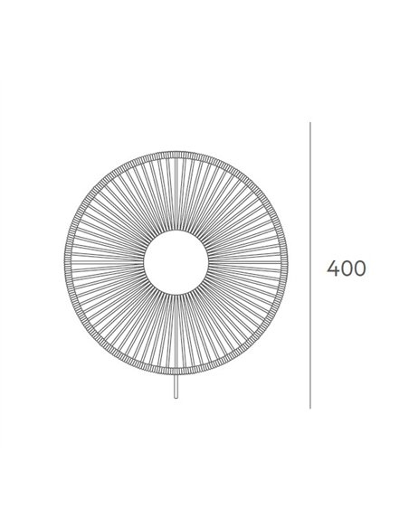 Disk wall light - Massmi - Woven rope wall light