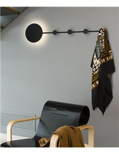 Han coat-rack wall light - Faro - LED black lamp